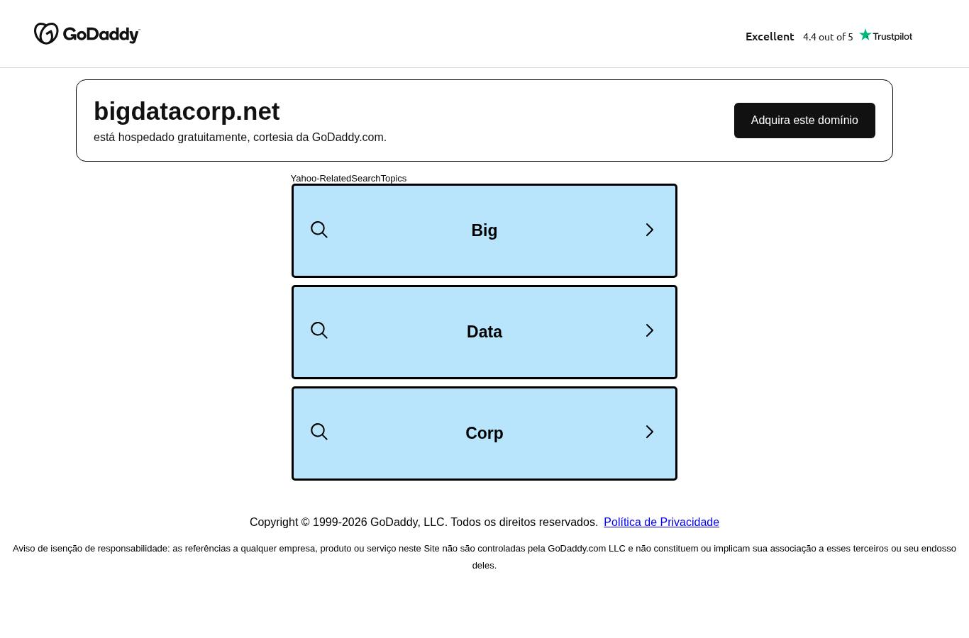 Site de BigDataCorp