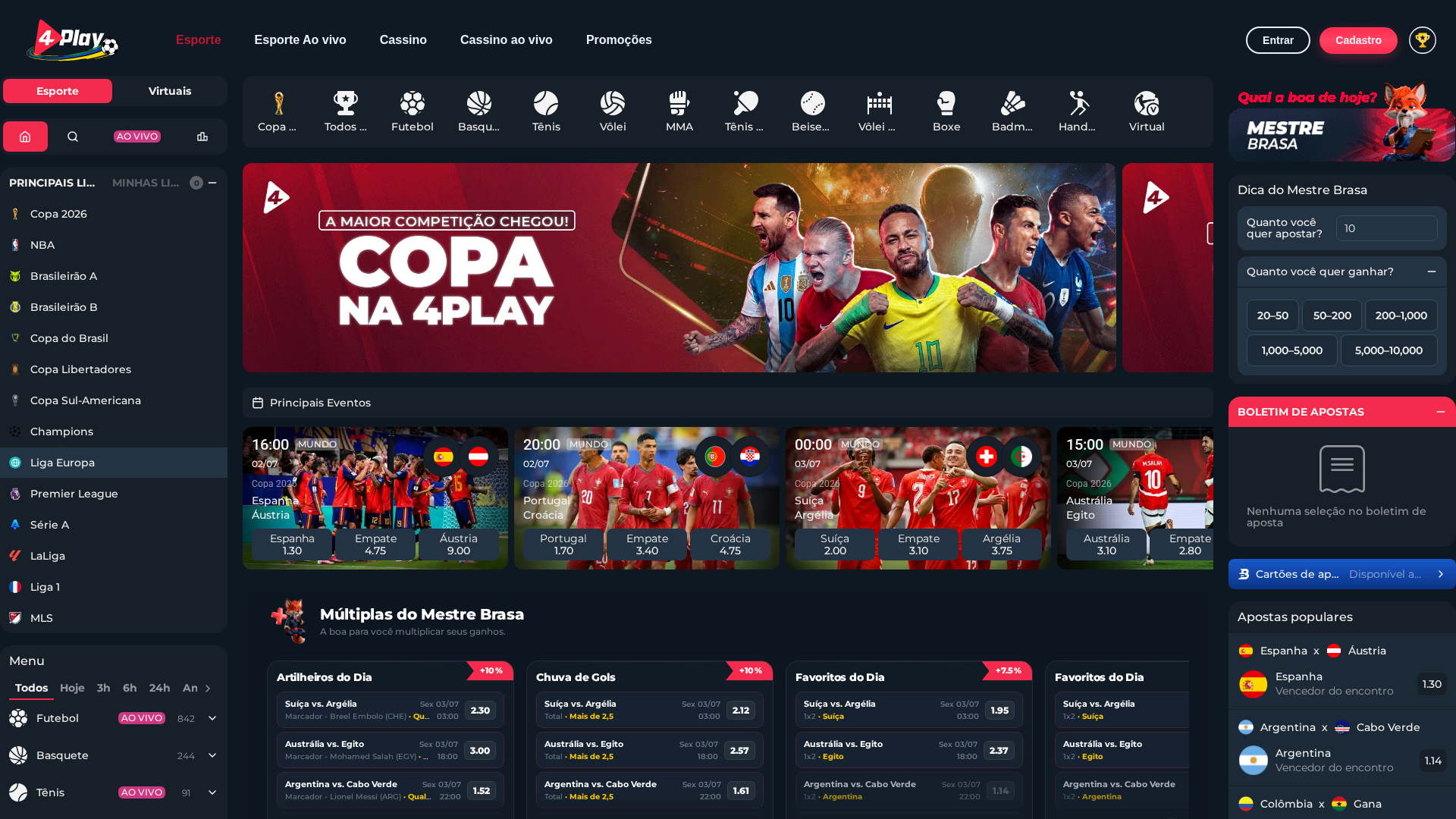 Apostas esportivas