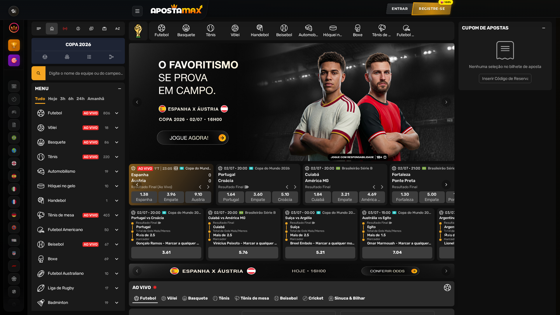Apostas esportivas