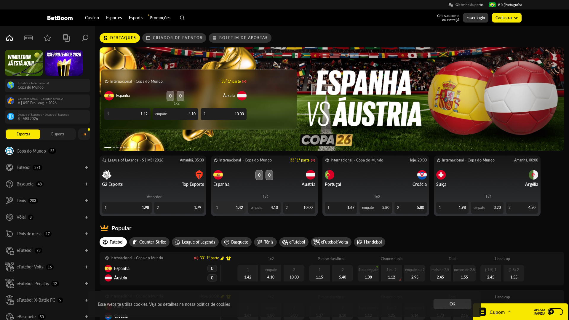 Apostas esportivas