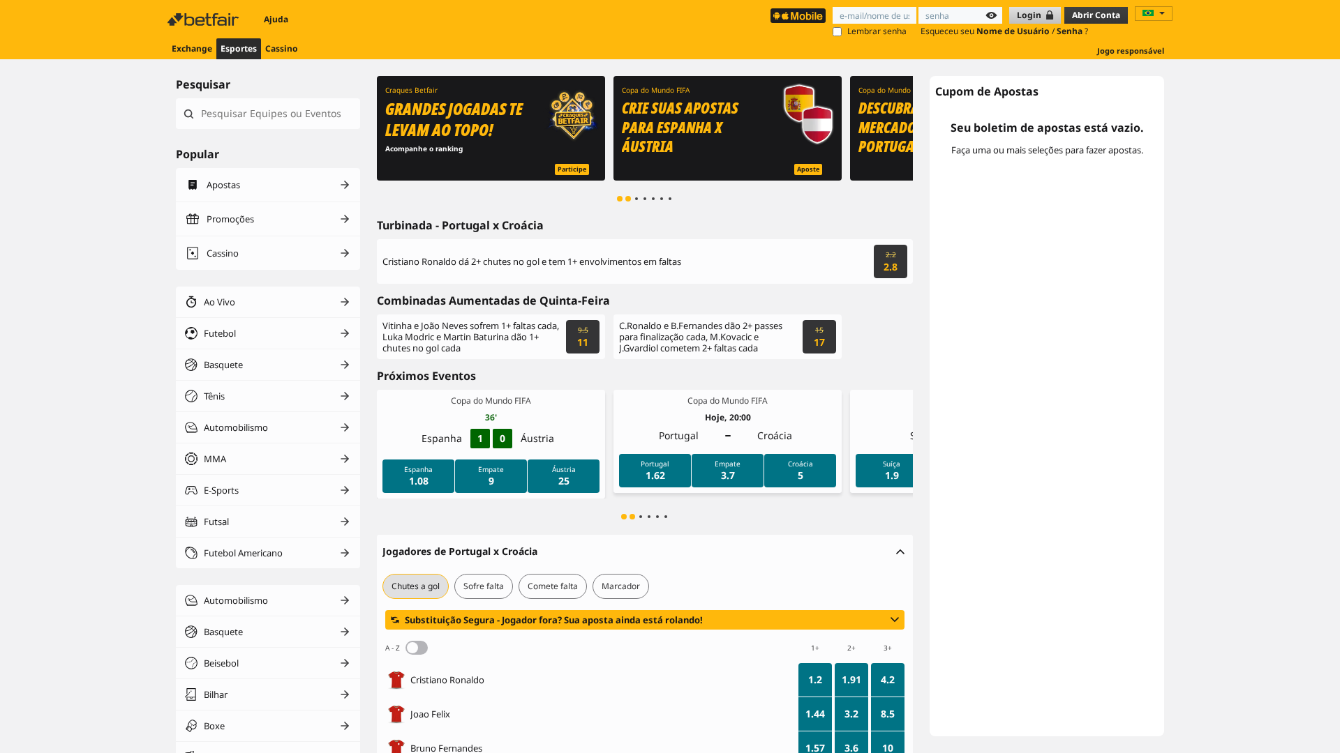 Apostas esportivas