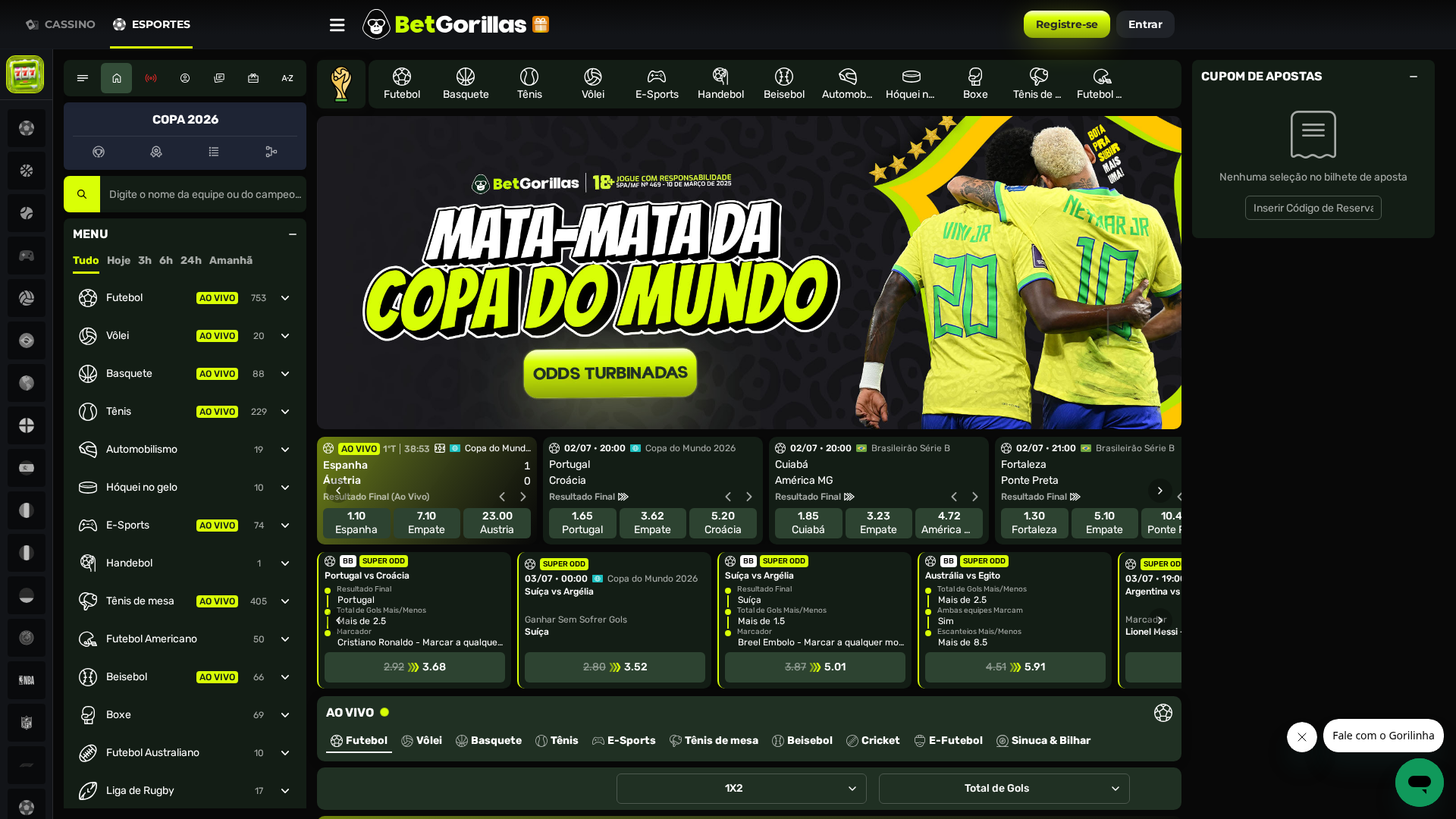 Apostas esportivas