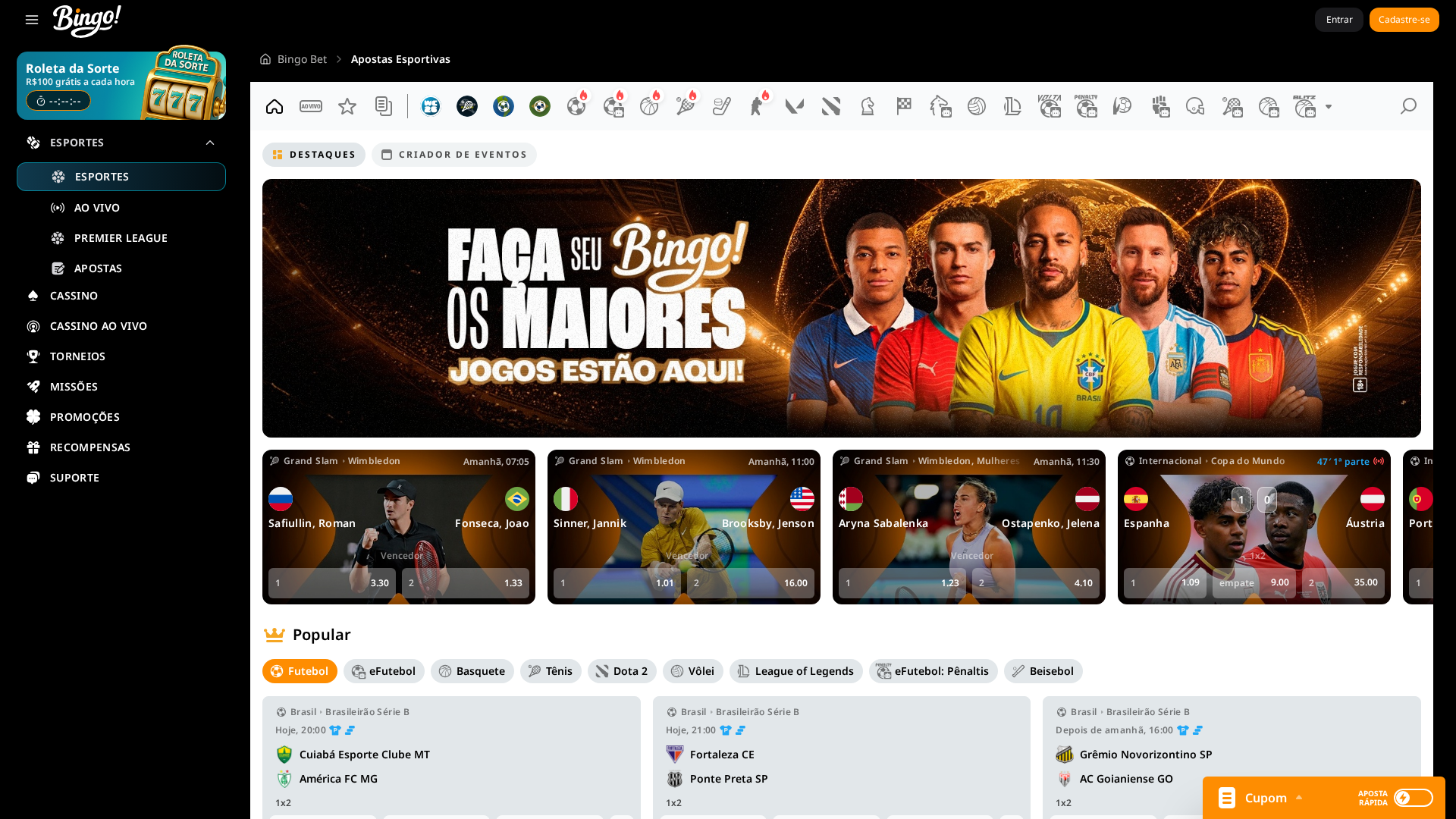 Apostas esportivas
