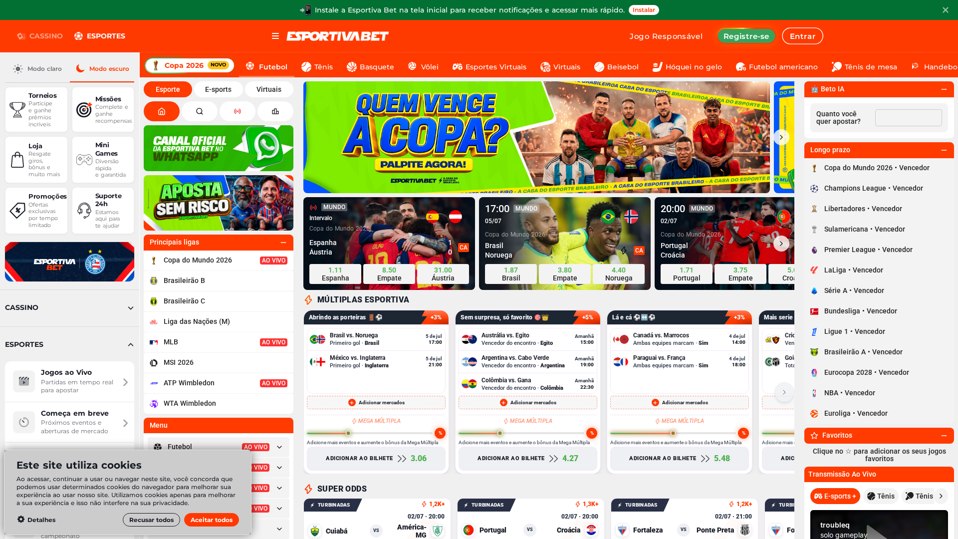 Apostas esportivas