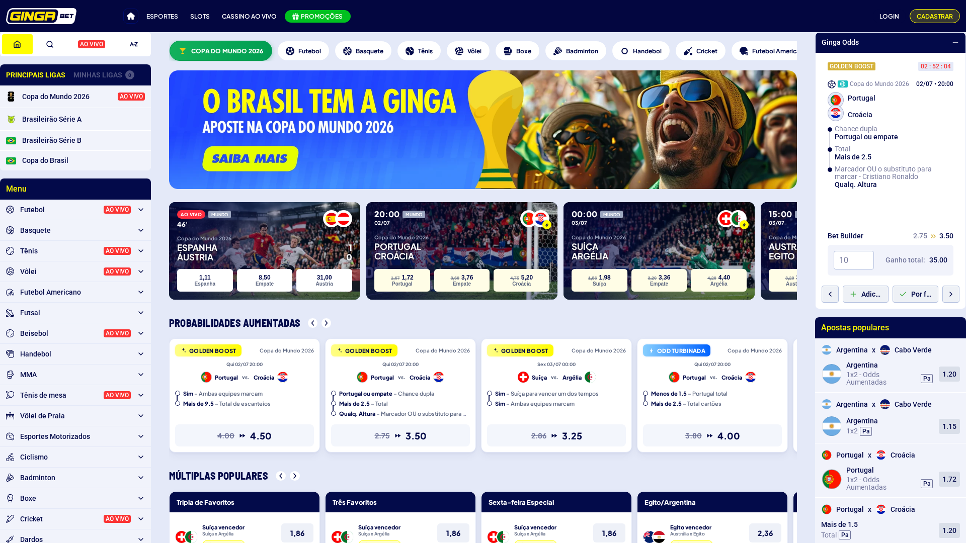 Apostas esportivas