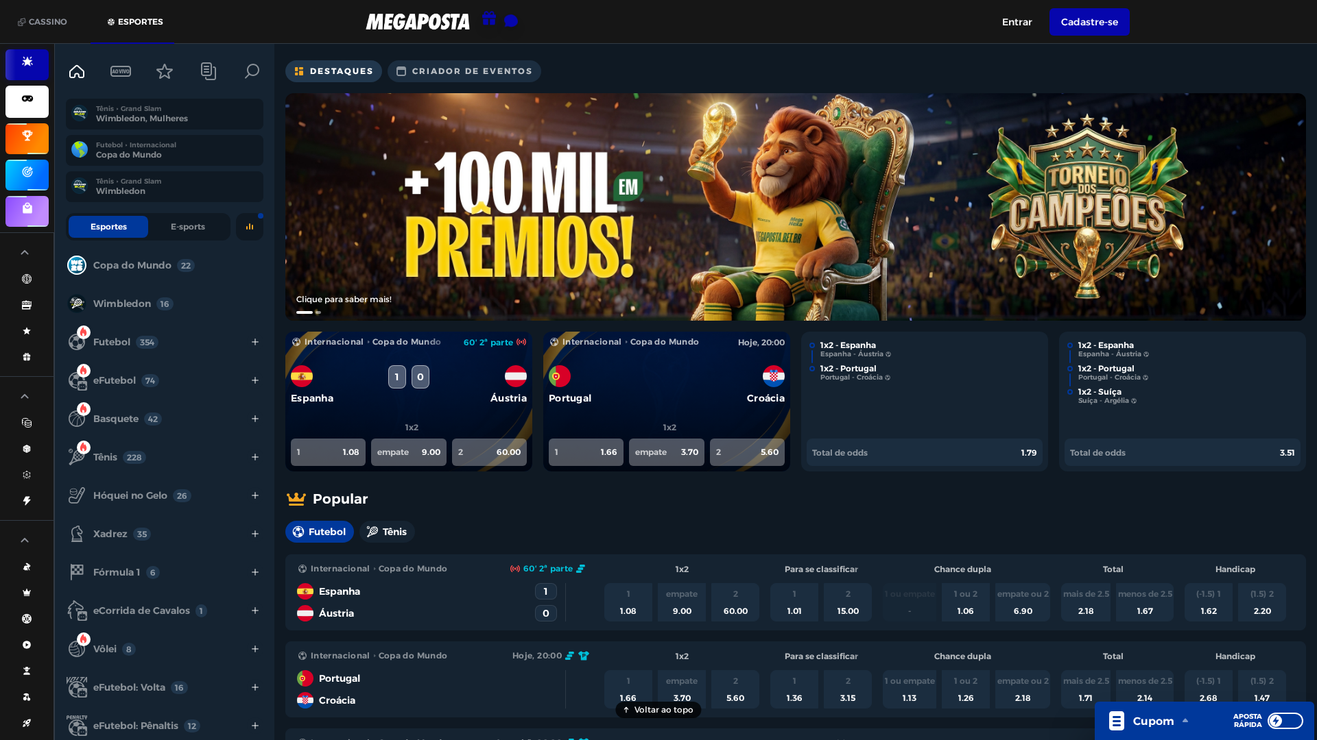 Apostas esportivas