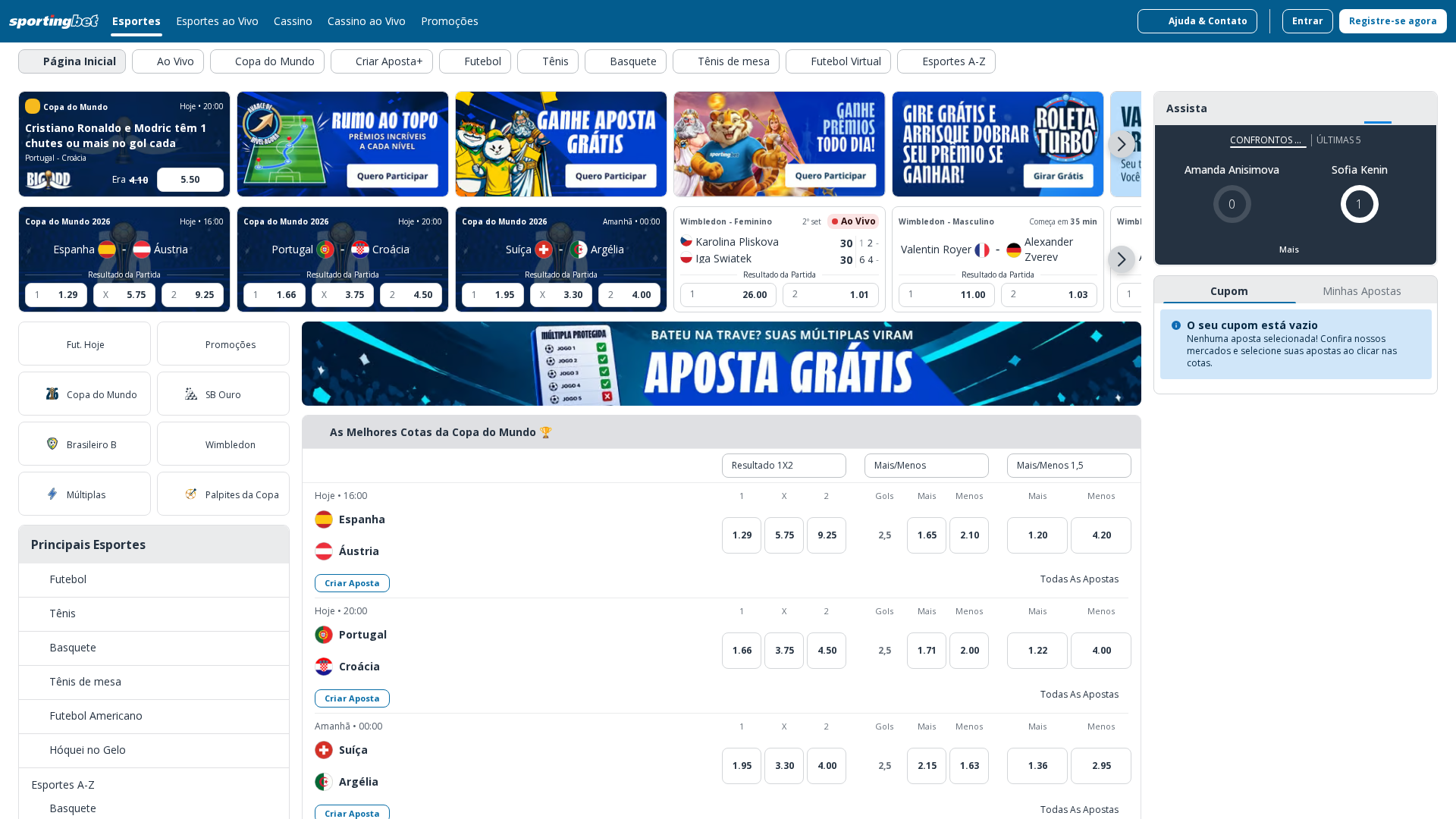 Apostas esportivas