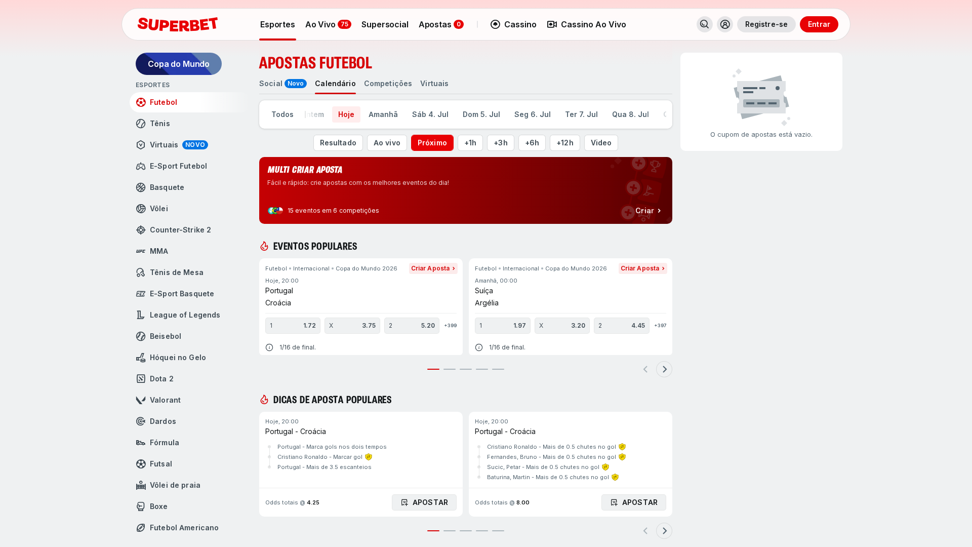 Apostas esportivas