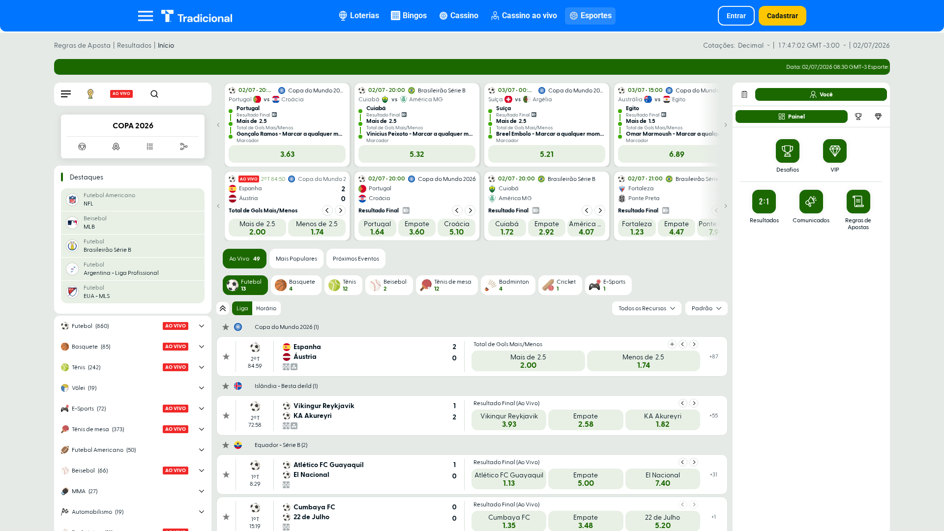 Apostas esportivas